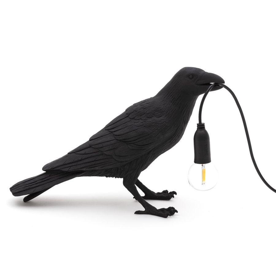 Seletti Bird Lamp Black Waiting