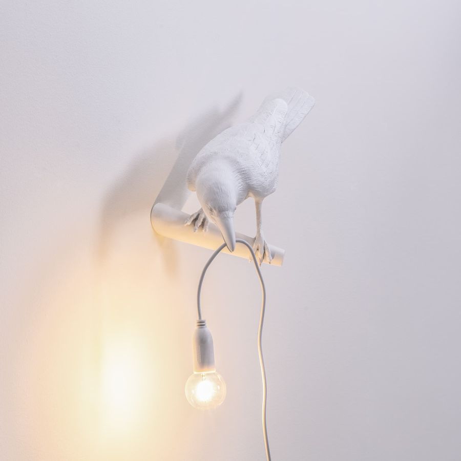 Seletti Bird Lamp White Looking Left