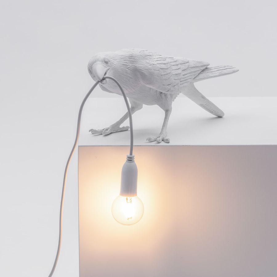 Seletti Bird Lamp White Playing