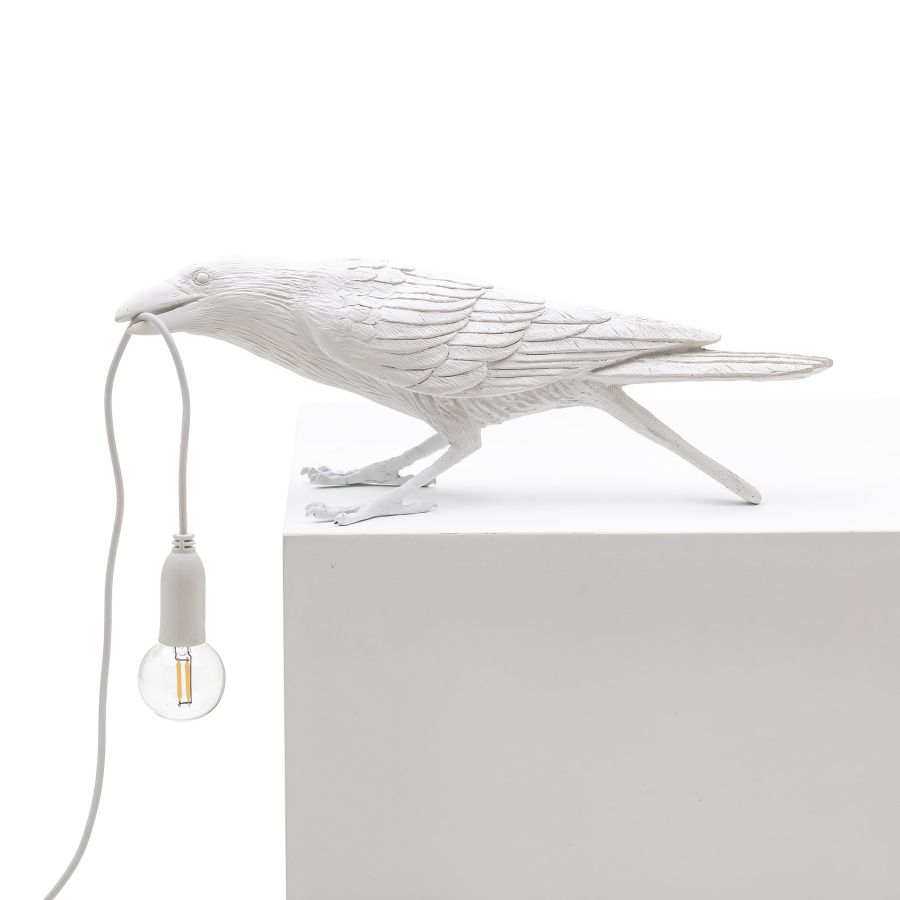 Seletti Bird Lamp White Playing OUTDOOR