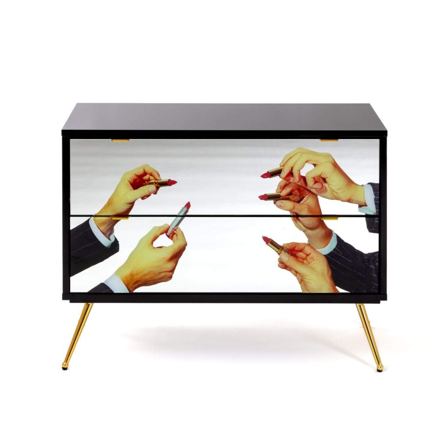 Seletti Chest of Two Drawers Lipstick