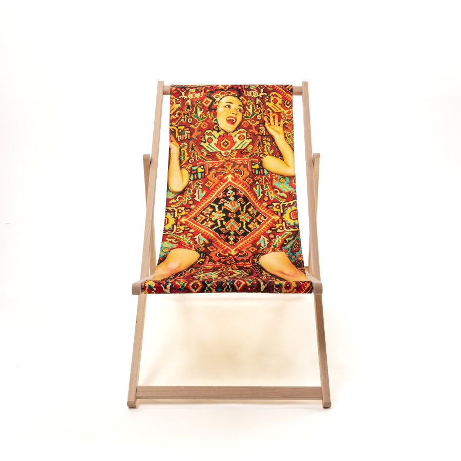 Seletti Deck Chair Lady On Carpet