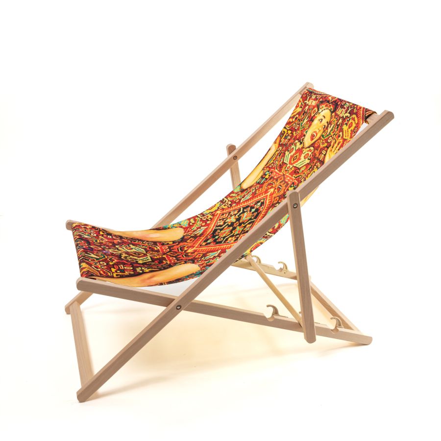 Seletti Deck Chair Lady On Carpet