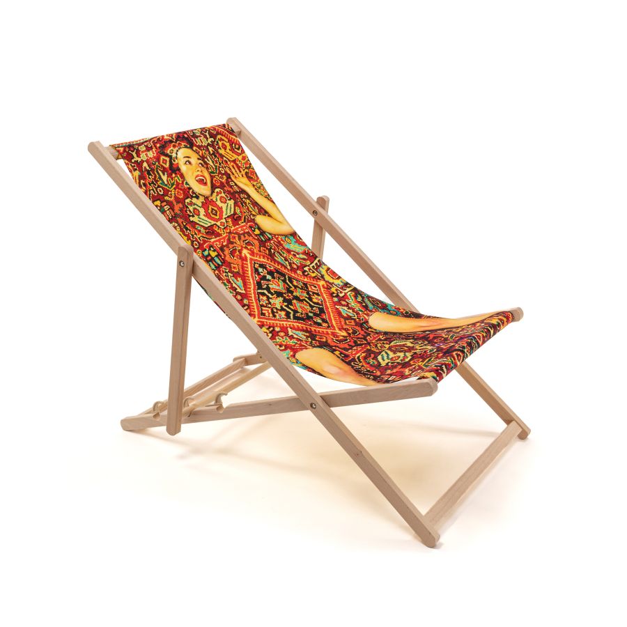 Seletti Deck Chair Lady On Carpet