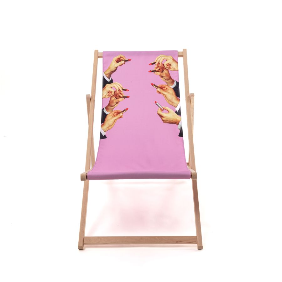 Seletti Deck Chair Lipstick Pink