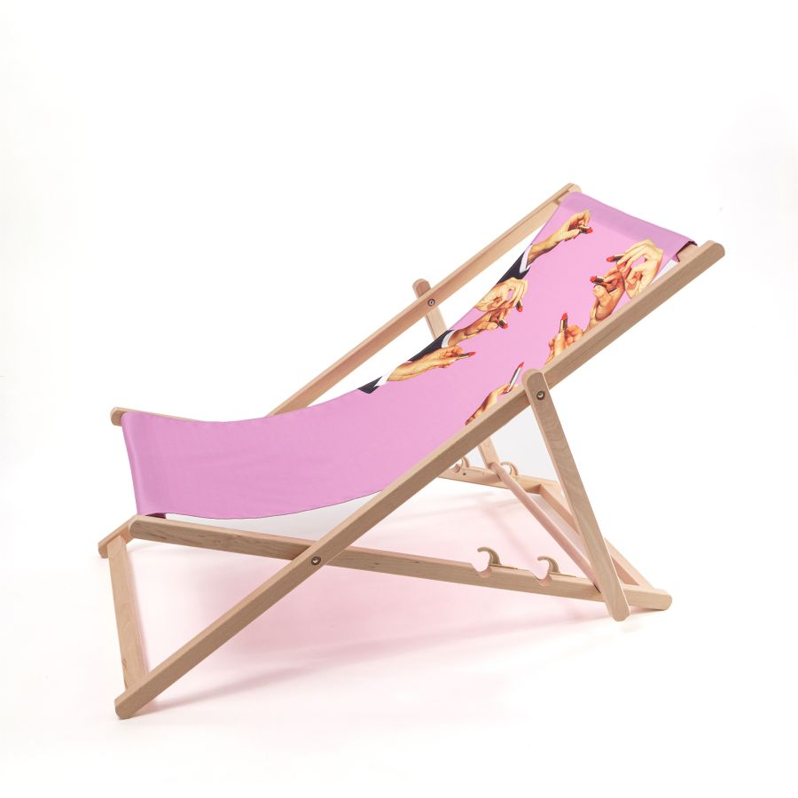 Seletti Deck Chair Lipstick Pink