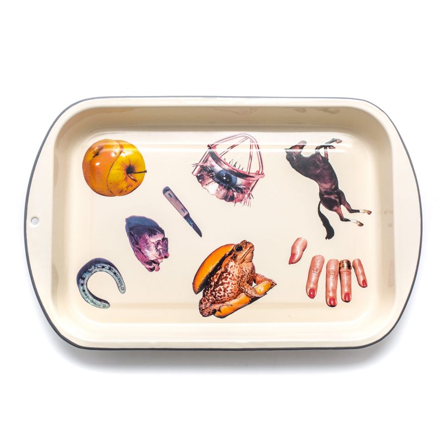 Seletti Enamel Baking Dish Beige
