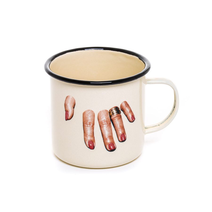 Seletti Enamel Mug Fingers