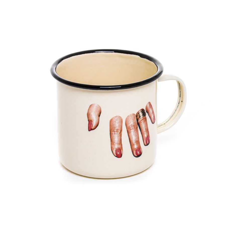 Seletti Enamel Mug Fingers