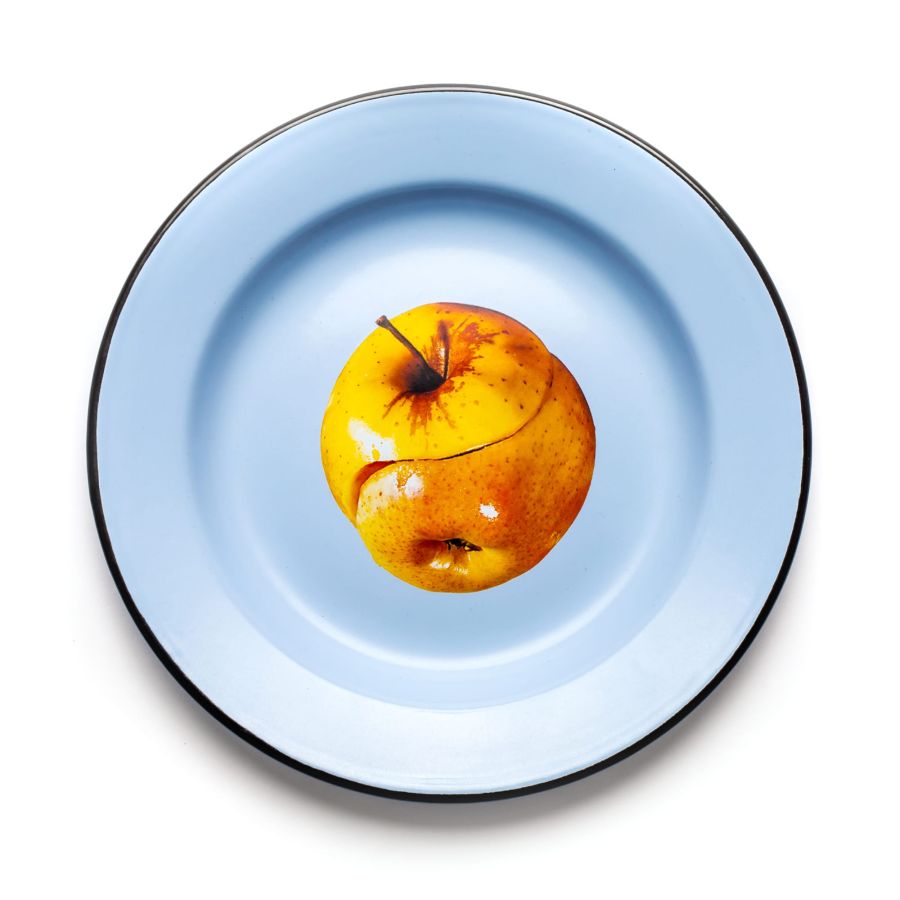 Seletti Enamel Plate Apple