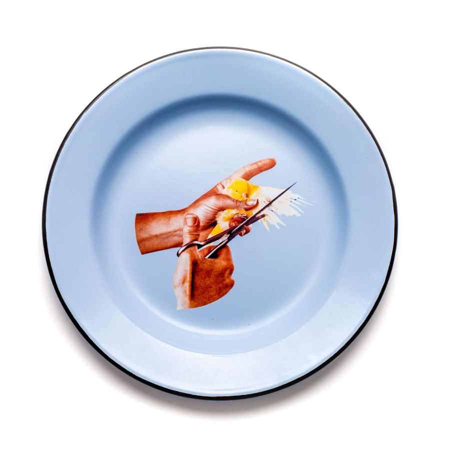 Seletti Enamel Plate Bird