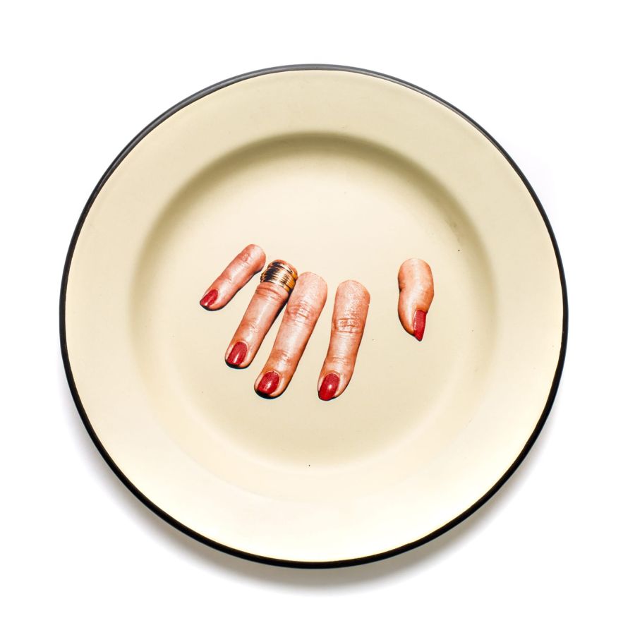Seletti Enamel Plate Fingers