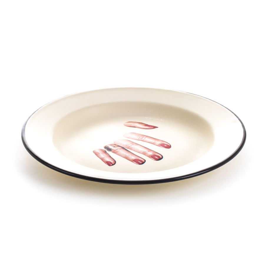 Seletti Enamel Plate Fingers