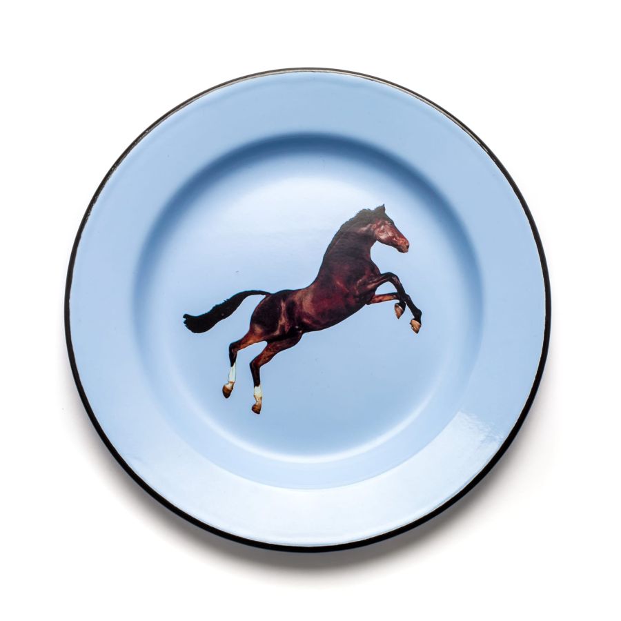 Seletti Enamel Plate Horse