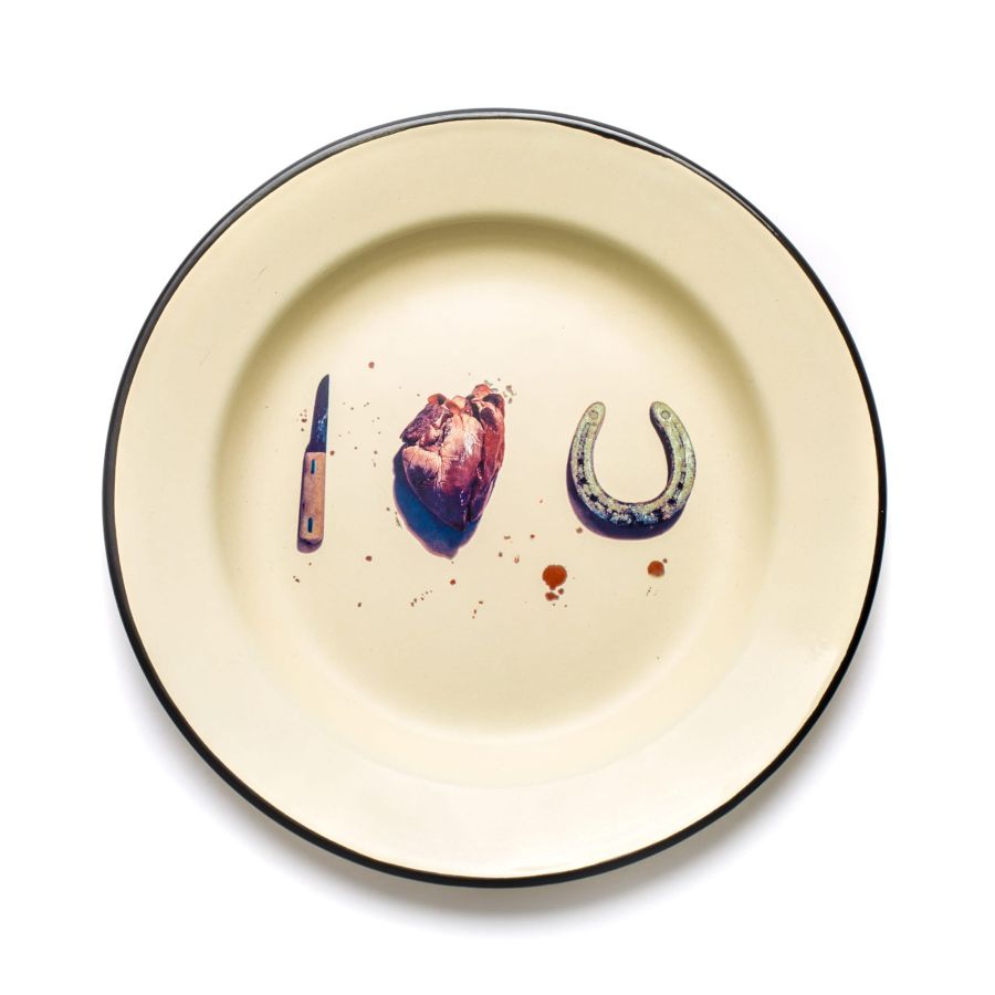 Seletti Enamel Plate I Love U