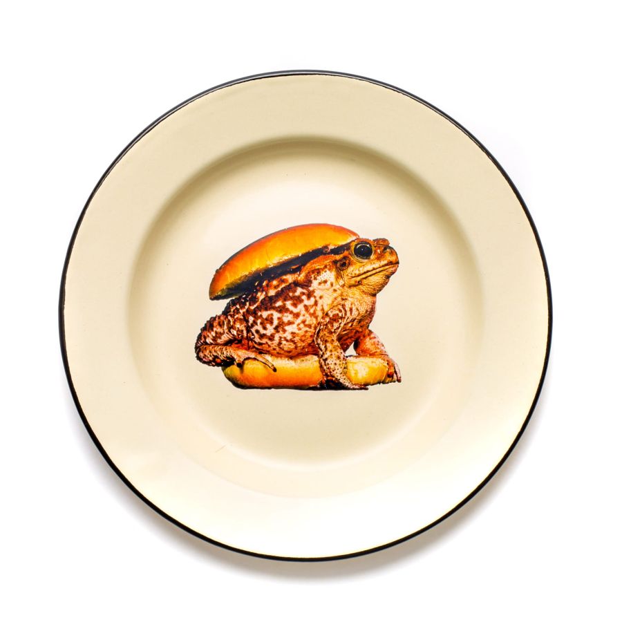 Seletti Enamel Plate Toad