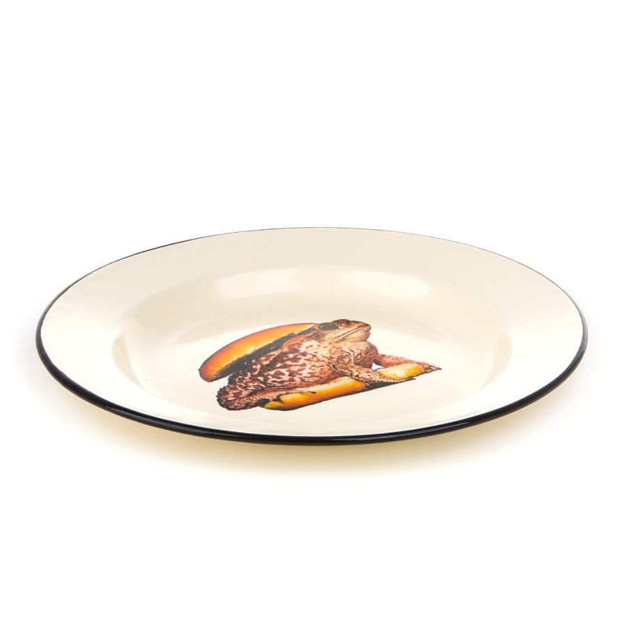 Seletti Enamel Plate Toad