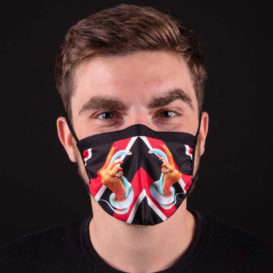 Seletti Facemask Hands with Snakes Stripes M/L