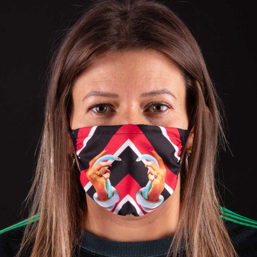 Seletti Facemask Hands with Snakes Stripes S/M