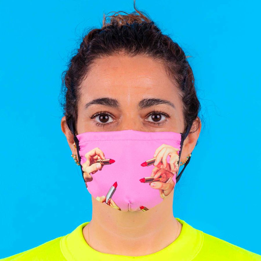 Seletti Facemask Lipstick Pink