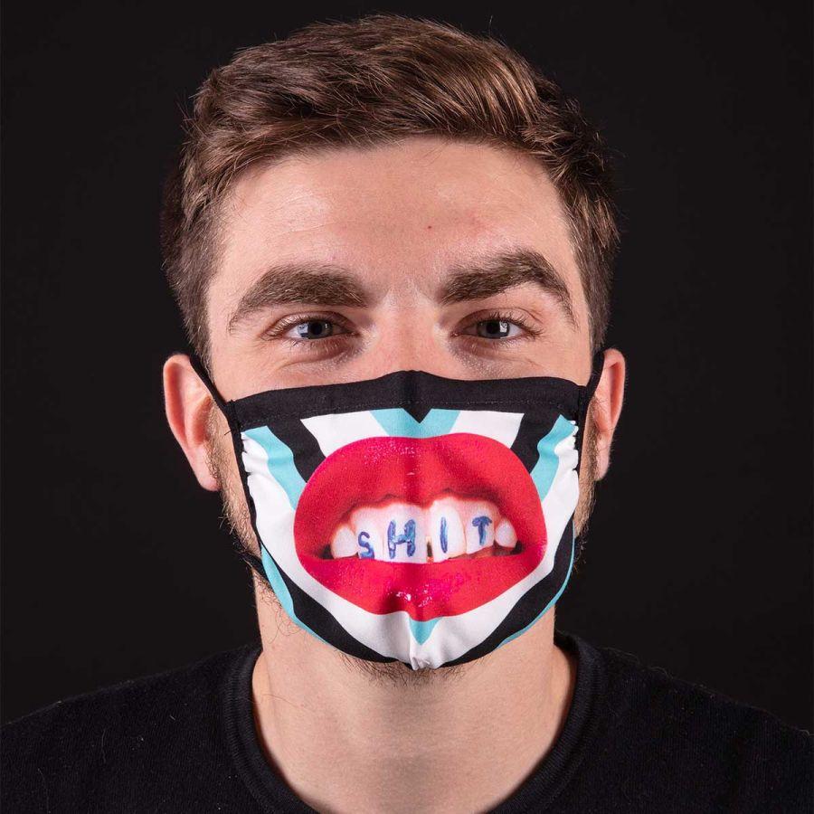 Seletti Facemask Shit Stripe M/L