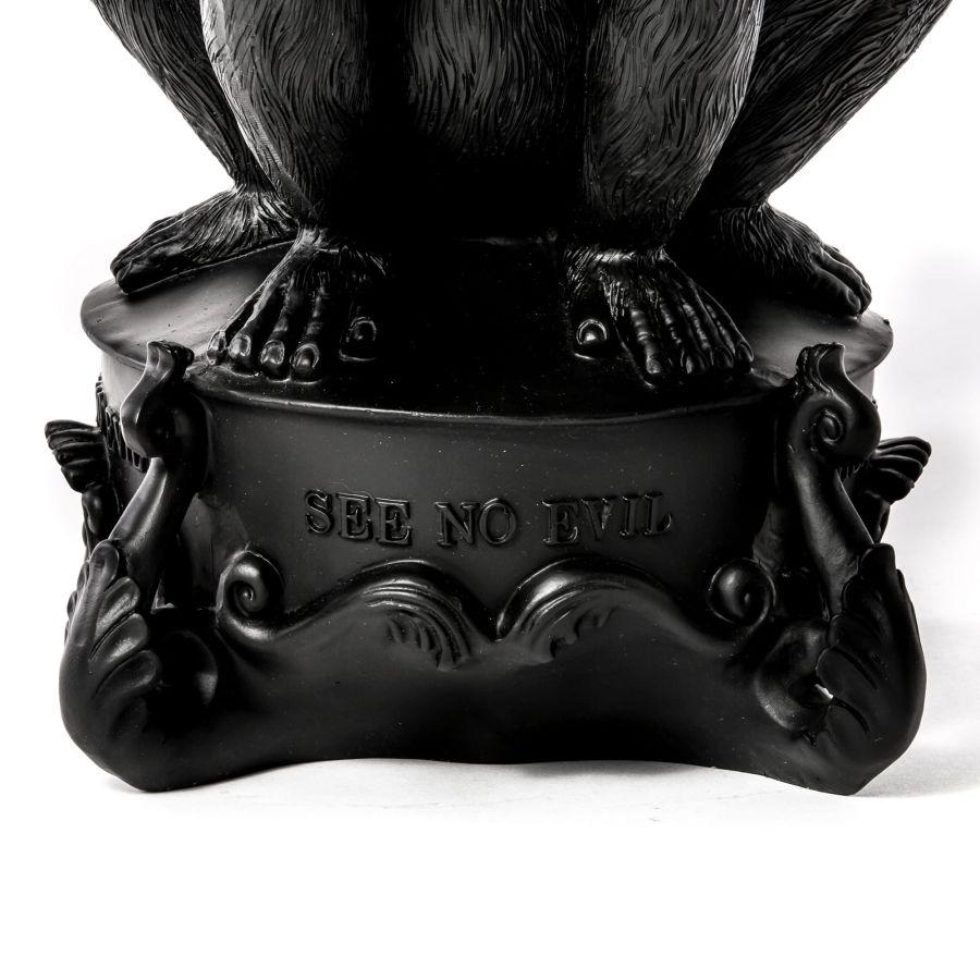 Seletti Giant Burlesque 3 Monkeys Black