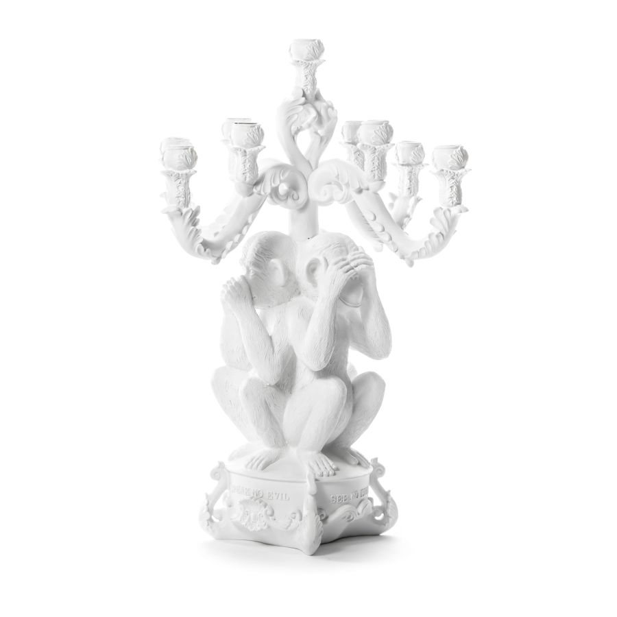 Seletti Giant Burlesque 3 Monkeys White