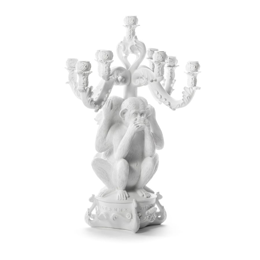 Seletti Giant Burlesque 3 Monkeys White
