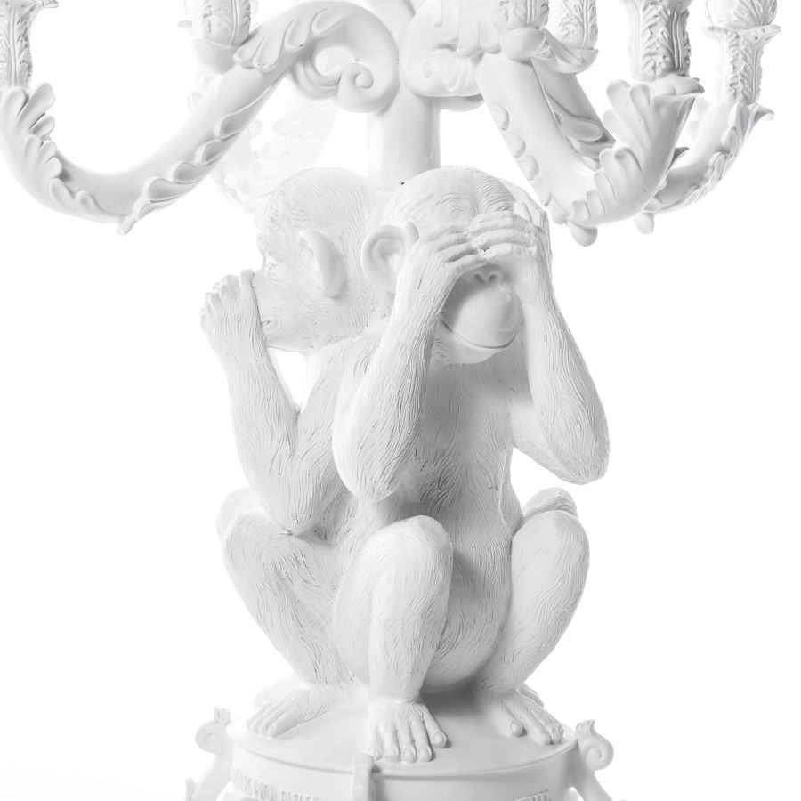 Seletti Giant Burlesque 3 Monkeys White