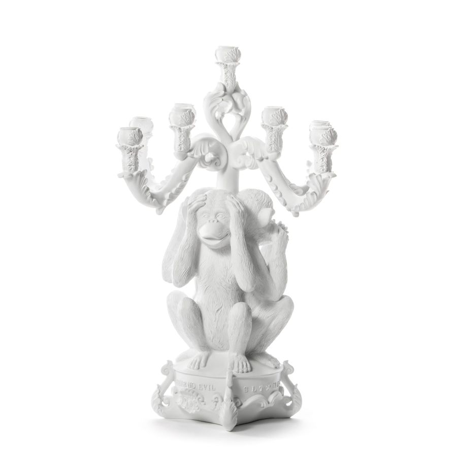 Seletti Giant Burlesque 3 Monkeys White