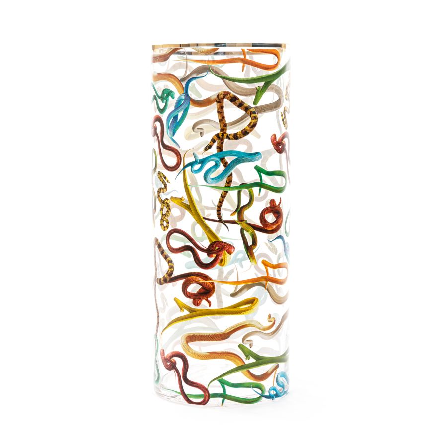 Seletti Glass Vase Snakes Cylindrical Large