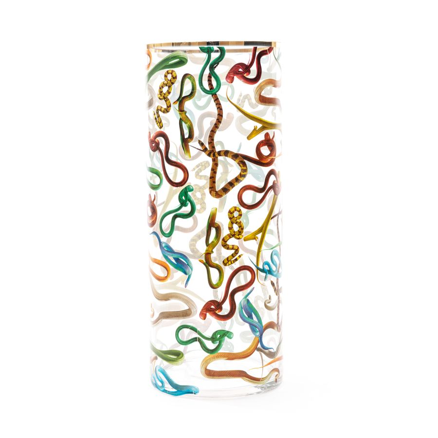 Seletti Glass Vase snakes Cylindrical large