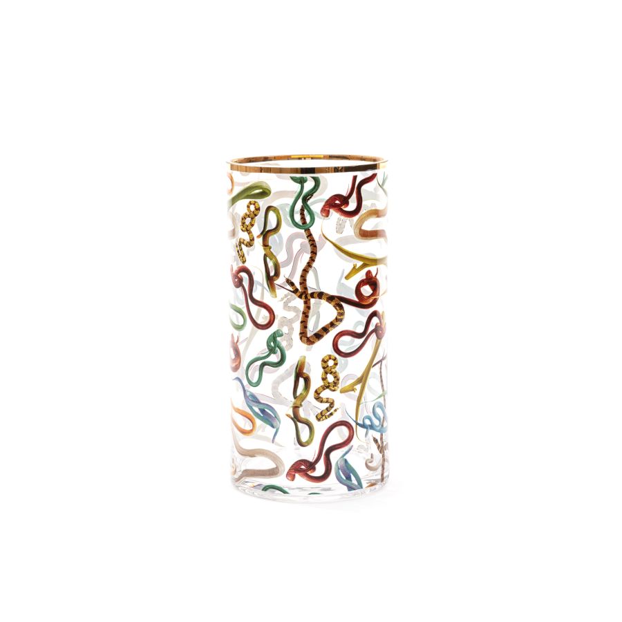Seletti Glass Vase Snakes Cylindrical medium