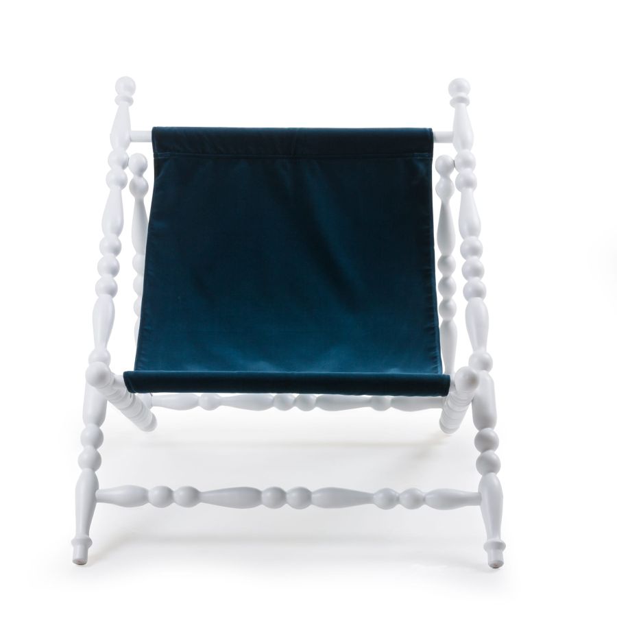 Seletti Heritage Foldable Deckchair Blue