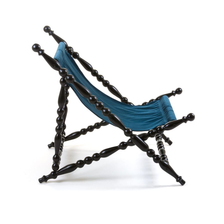 Seletti Heritage Foldable Deckchair Blue