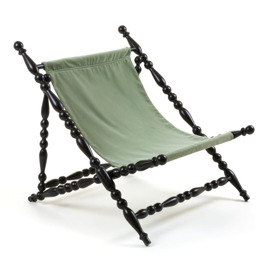 Seletti Heritage Foldable Deckchair Green