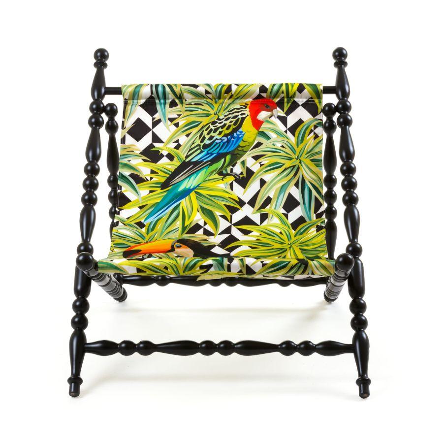 Seletti Heritage Foldable Deckchair Parrots