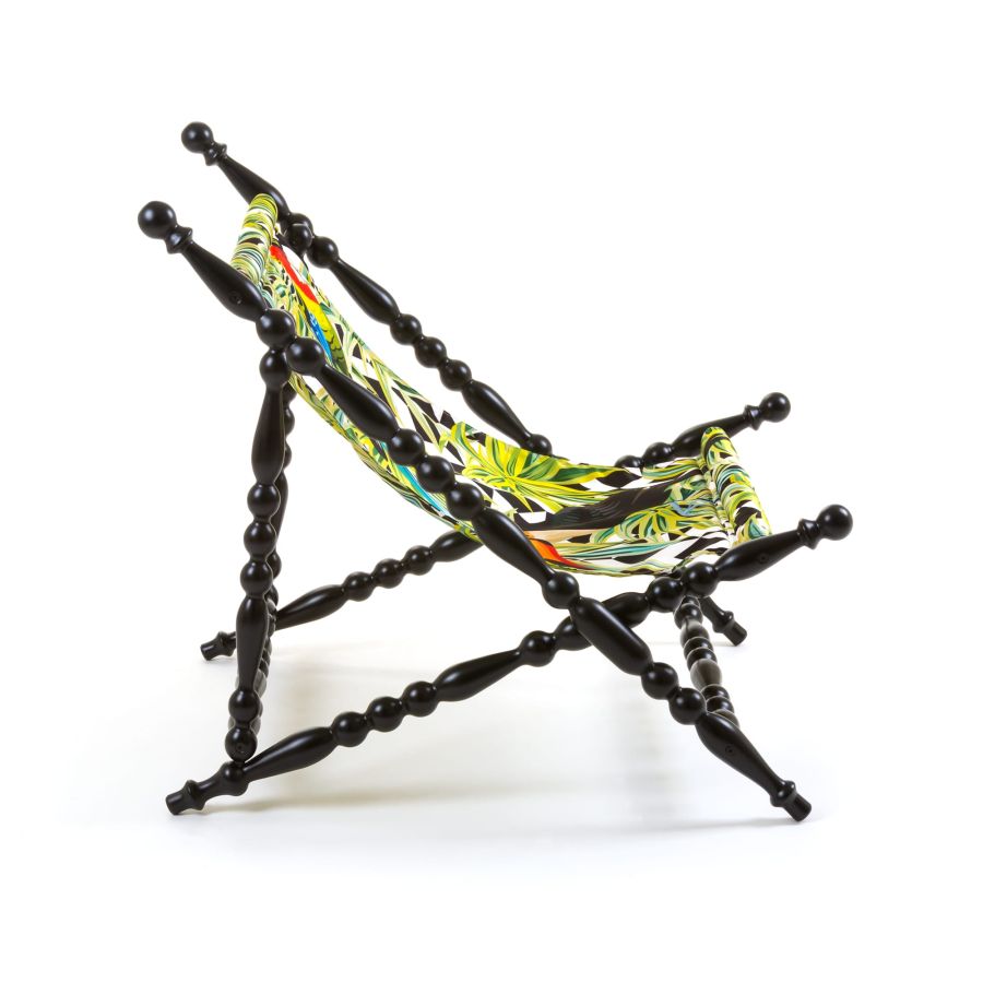 Seletti Heritage Foldable Deckchair Parrots