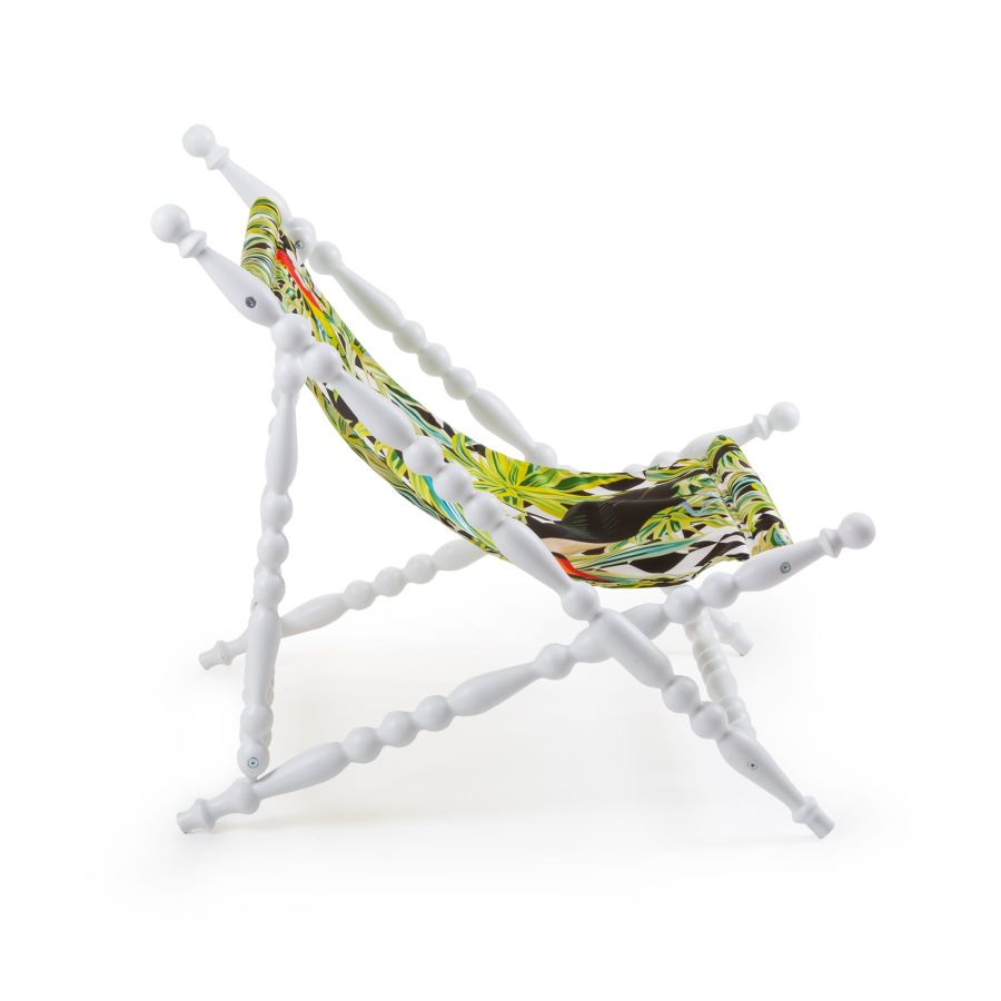 Seletti Heritage Foldable Deckchair Parrots