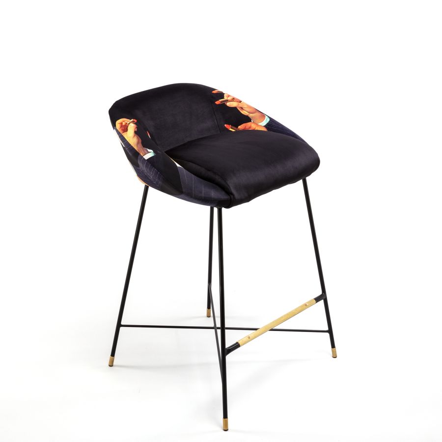 Seletti High Stool Pink Lipsticks Black