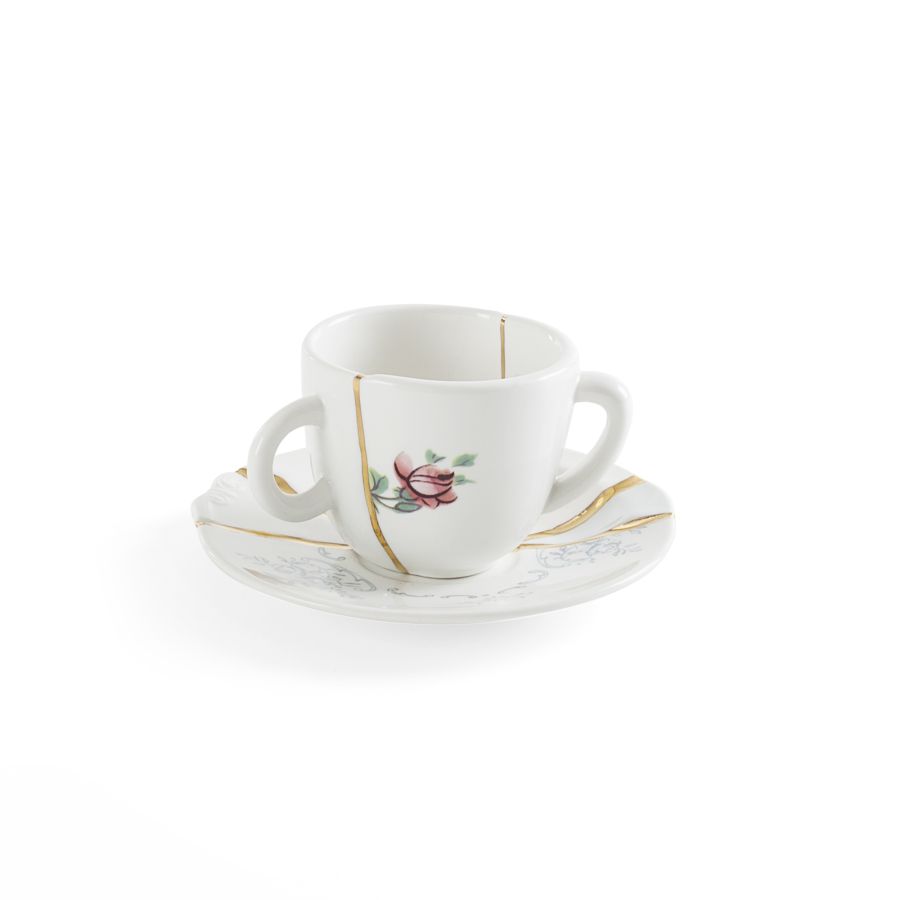 Seletti Kintsugi Coffee Cup With Saucer