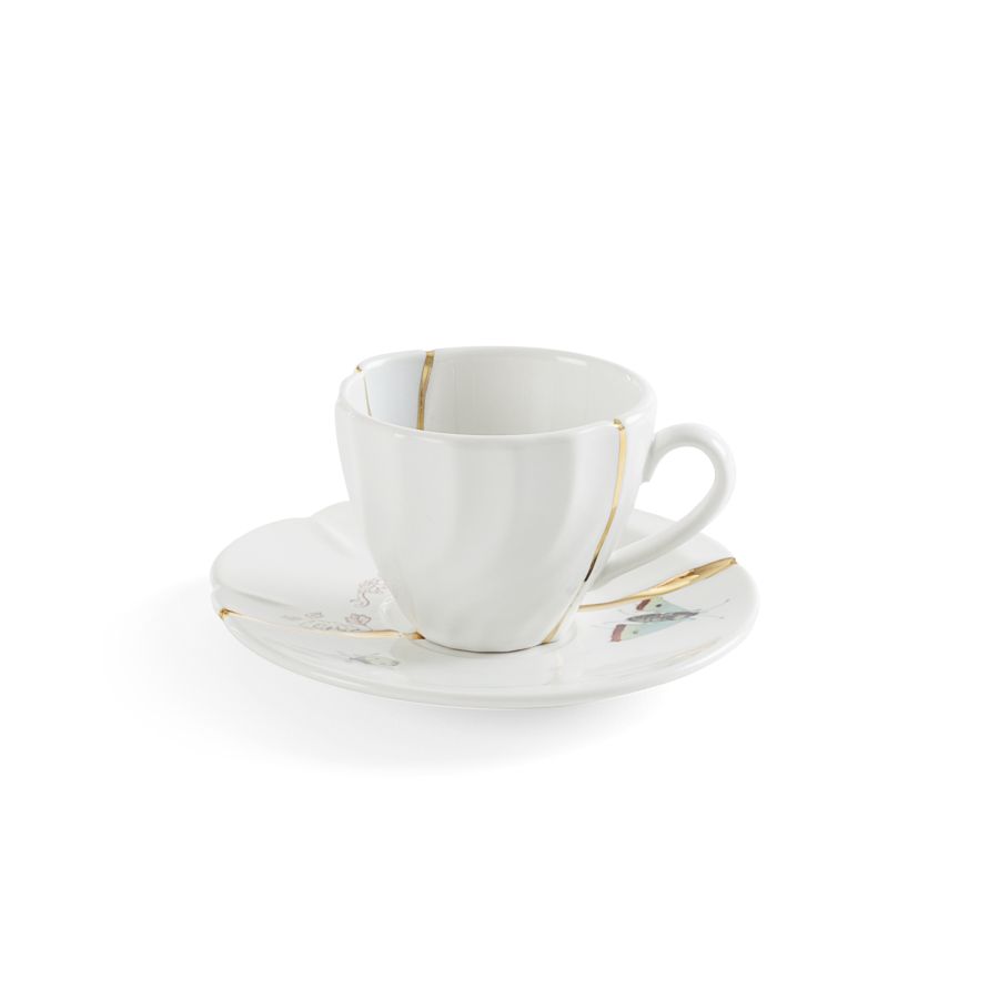 Seletti Kintsugi Coffee Cup With Saucer