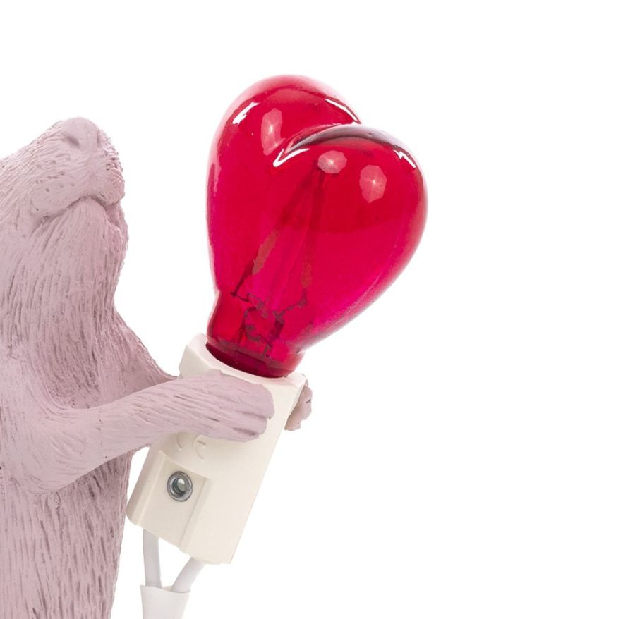 Seletti Light Heart Bulb Mouse Lamp LOVE