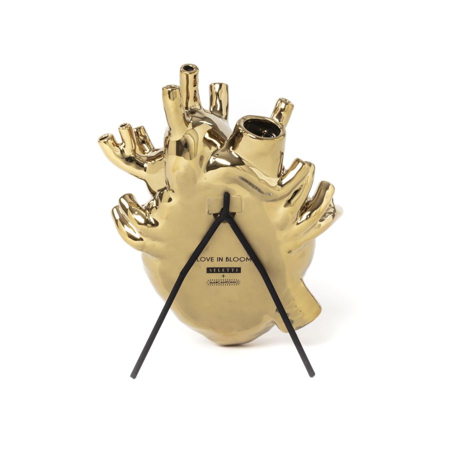 Seletti Love In Bloom Gold Vase
