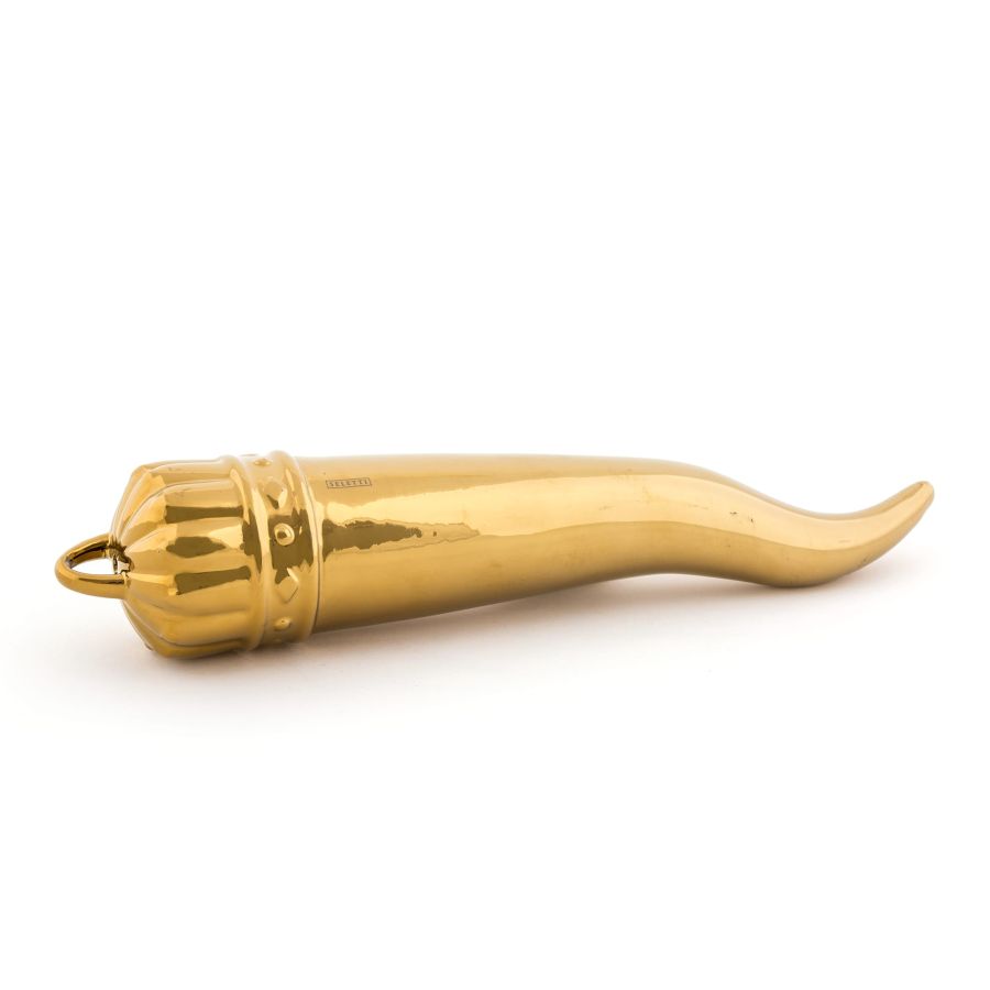 Seletti Memorabilia Gold My Lucky Horn