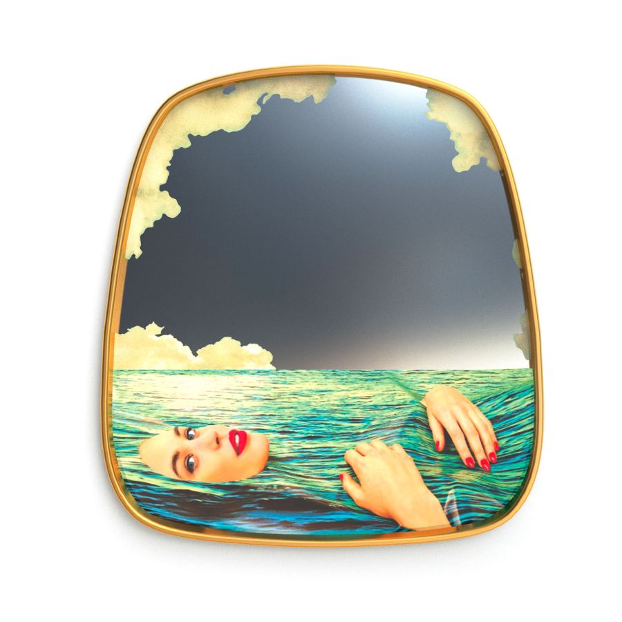 Seletti Mirror Gold Frame Sea Girl