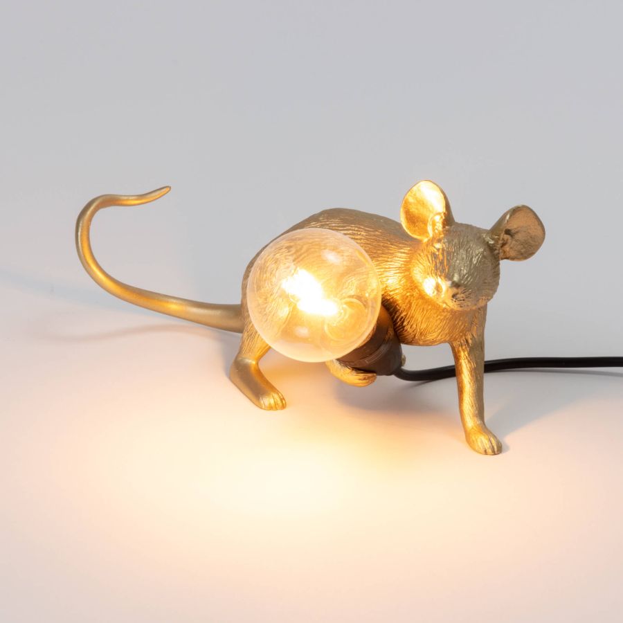Seletti Mouse Lamp Lop Gold