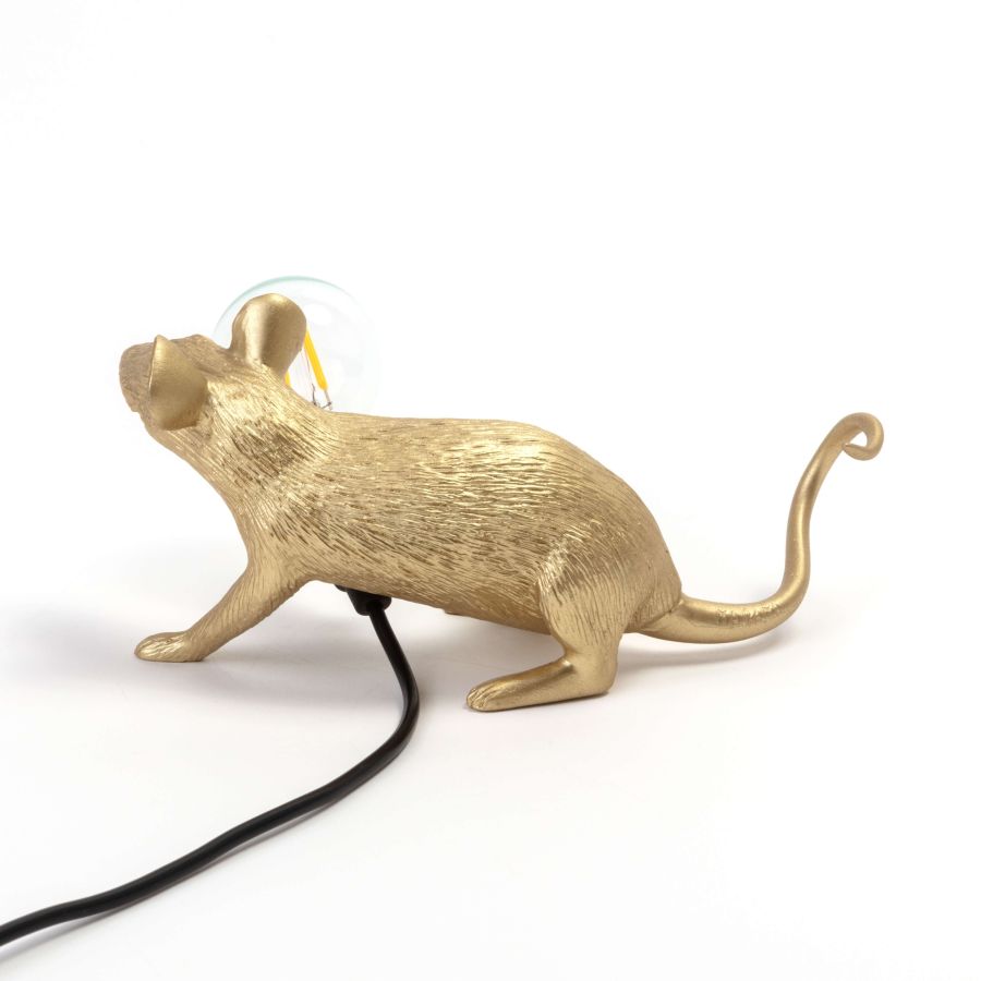 Seletti Mouse Lamp Lop Gold