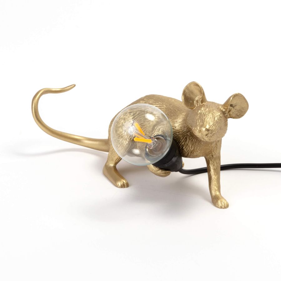 Seletti Mouse Lamp Lop Gold