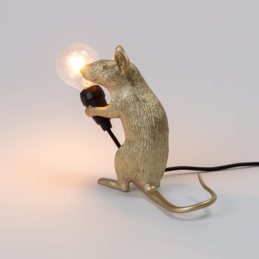 Seletti Mouse Lamp Mac Gold